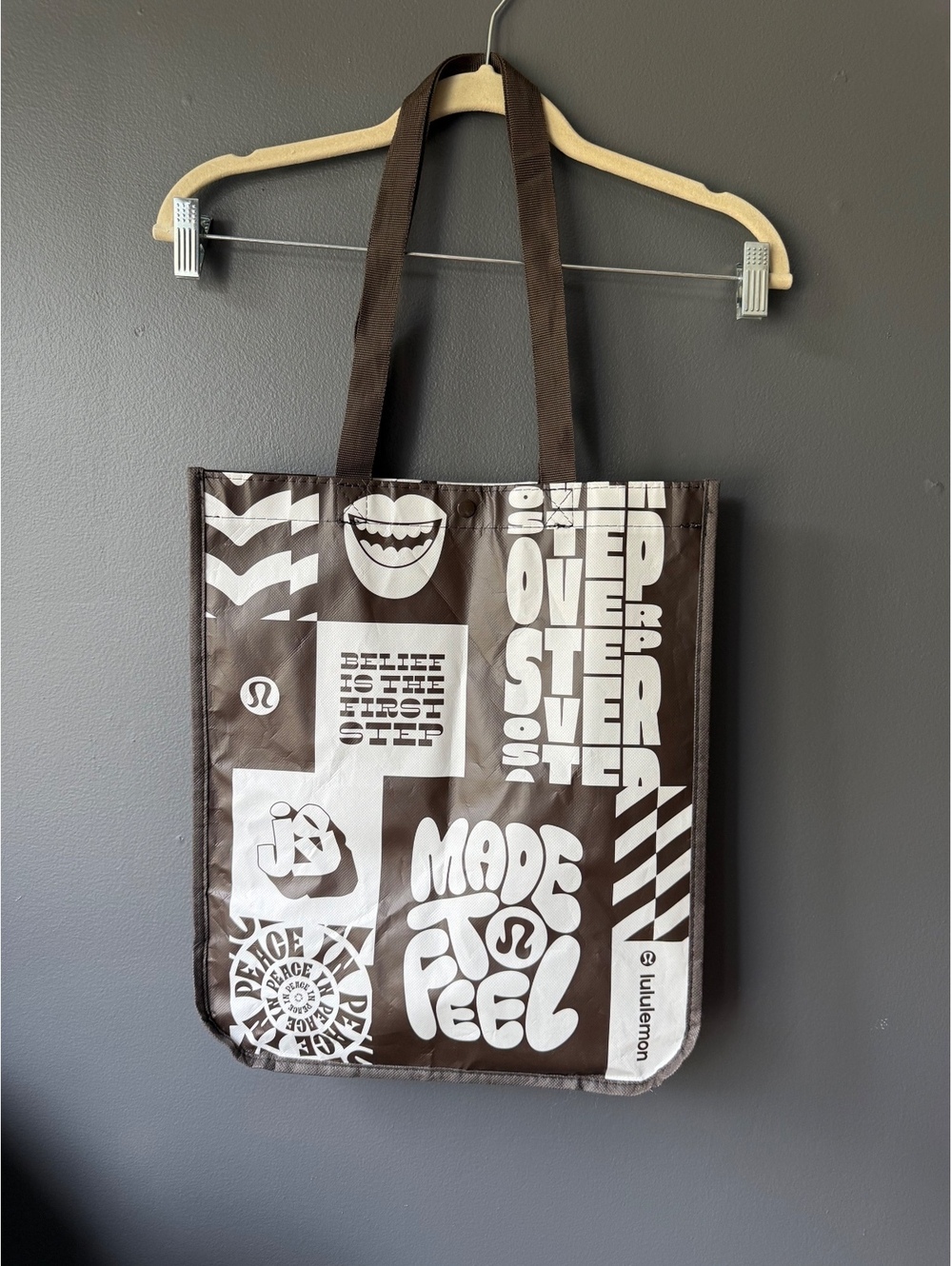Lululemon Reusable Tote Bag with Graphic Prints